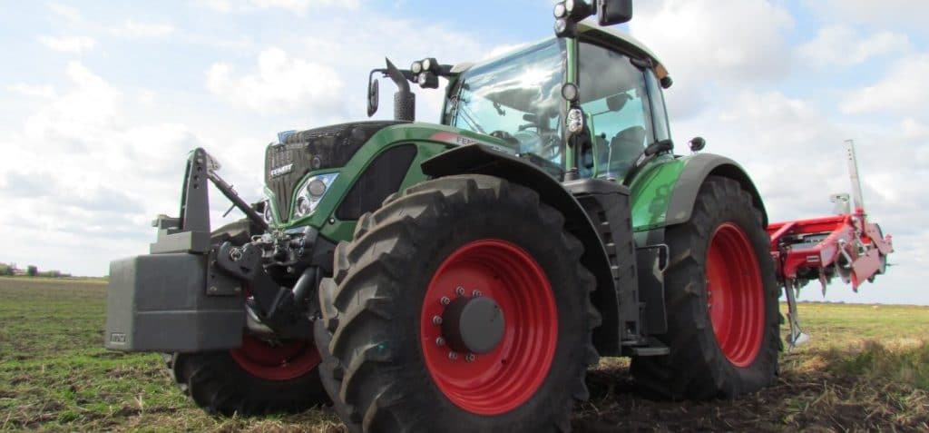 Tractor on a sunny day in a field