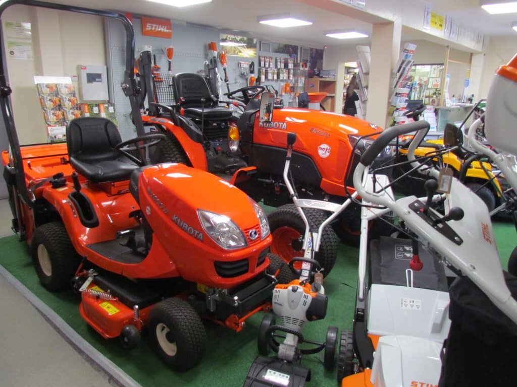 Kubota mowers display at TNS Kennett Country Store