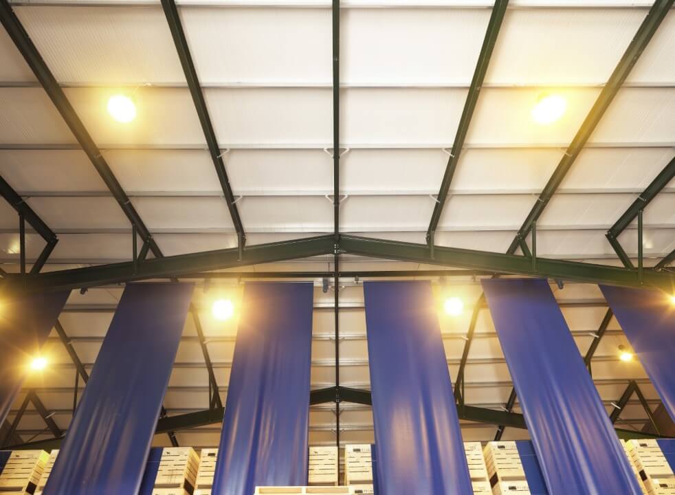 Roof of warehouse from the inside