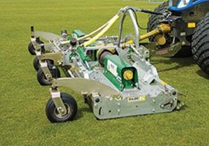 Front mounted roller mower