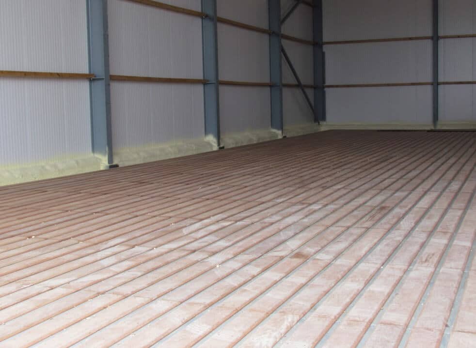 New warehouse floor installation