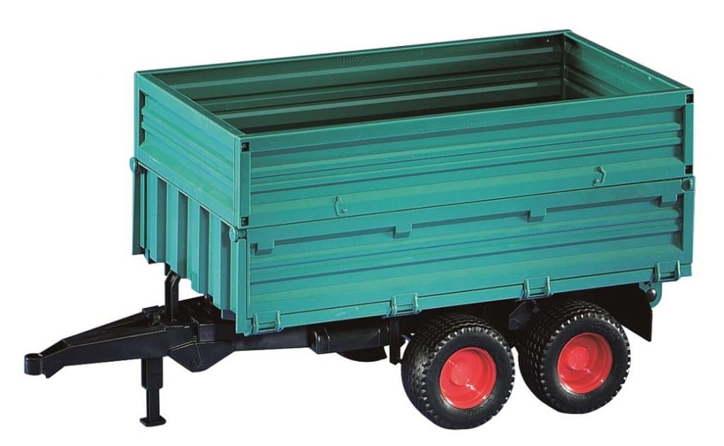 Bruder Green Trailer w/ Removable Top Toy