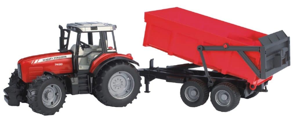 Bruder MF 7480 with Tipping Trailer Toy