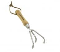 Kent and Stowe Stainless Steel Hand 3 Prong Cultivator