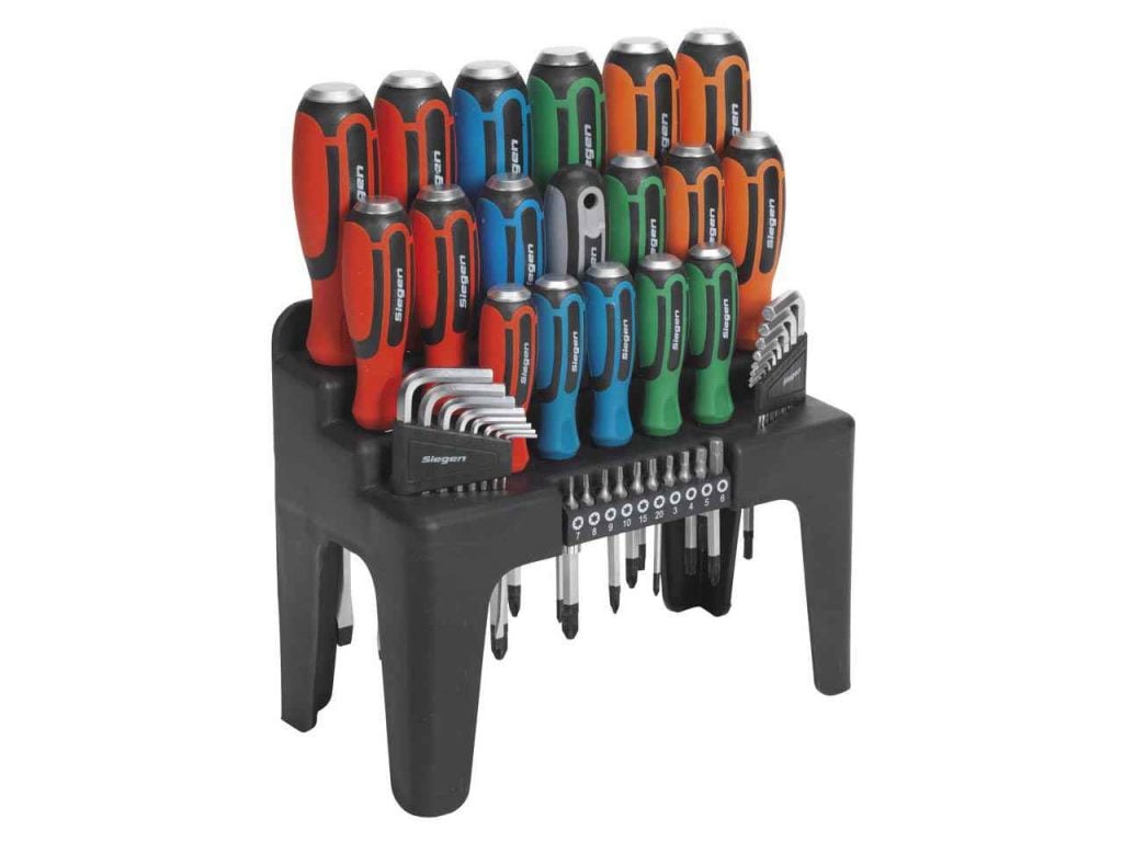 Sealey 44pc Hammer-Thru Screwdriver, Hex Key & Bit Set is part of the Siegen by Sealey range of quality tools at competitive prices.