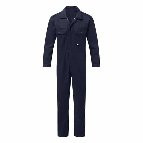 Stud Front Coverall - Navy