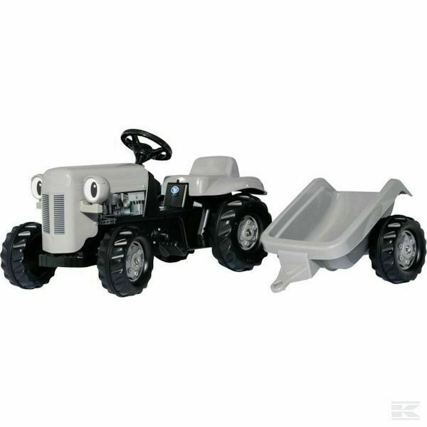 Rolly Kid Little Grey Fergie Pedal Ride-On Tractor and Trailer