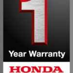 A 1 year warranty professional use Honda graphic