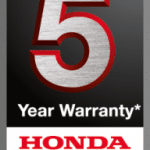 A 5 year warranty Honda graphic