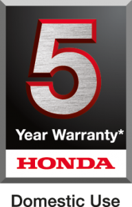 A 5 year warranty Honda graphic