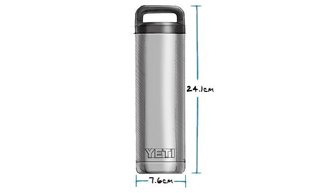 YETI RAMBLER 18OZ BOTTLE MEASUREMENTS