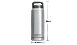 YETI RAMBLER 26OZ BOTTLE MEASUREMENTS