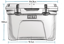 YETI TUNDRA 35 HARD COOLER FRONT EXTERNAL MEASUREMENTS