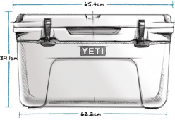 YETI TUNDRA 45 HARD COOLER FRONT MEASUREMENTS