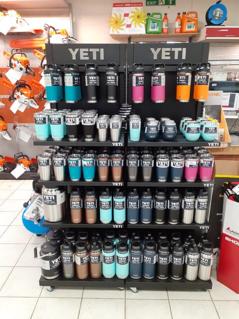 YETI drinkware collection at TNS Country store