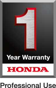 A 1 year warranty professional use Honda graphic
