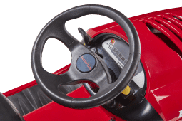 Steering wheel close up from the Honda Hf 2317 Hm Lawn Tractor