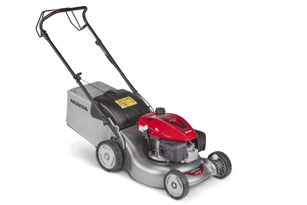 HRG 466 SK petrol lawn mower on white background