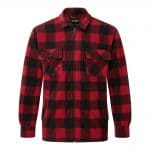 Portman shacket Fort Workwear fleece jacket in red colour