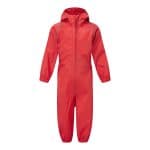Kids waterproof overalls in red