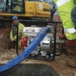 The Honda Wb20 2 Water Pump in use