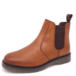 Frank James mens leather chelsea boots in tan brown colour