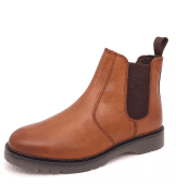 Frank James mens leather chelsea boots in tan brown colour