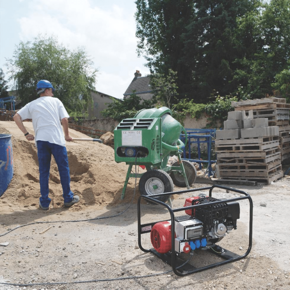 Honda industrial generator on a construction site