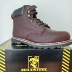 Maxsteel safety boots MS32 in brown colour