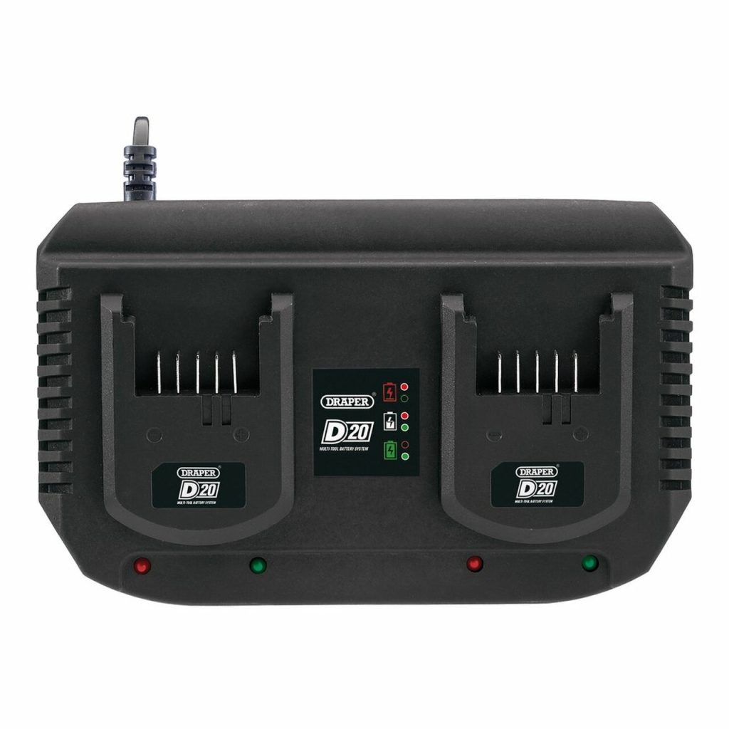 Draper D20 20V Fast Twin Battery Charger