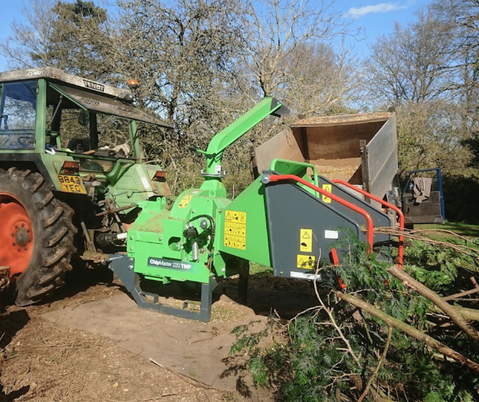 Tree Surgeon with his GreenMech Chipper