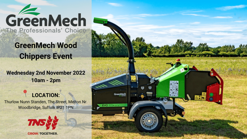 GreenMech wood chippers event at TNS in Melton