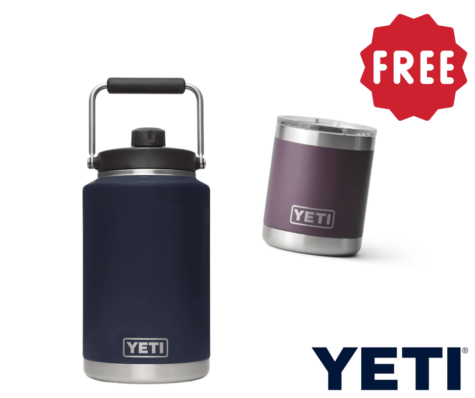 YETI jug and Lowball mug special offer