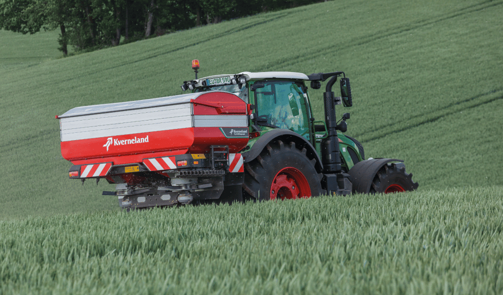 Kverneland spreader demo tour 2024 in Cambridgeshire