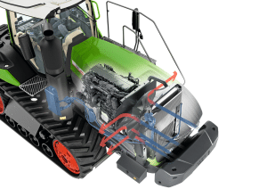 Fendt 1167 MT has a hydraulically driven cooling fan with its own hydraulic circuit