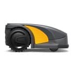 “Detail of STIGA A 5000 robotic mower wheels and traction system
