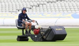 Allett Regal mower in action