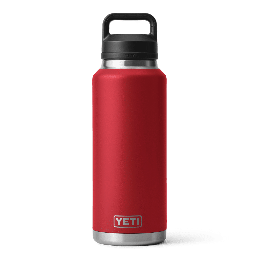 Harvest Red YETI Rambler 46 oz Bottle on white background