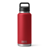 Harvest Red YETI Rambler 46 oz Bottle on white background