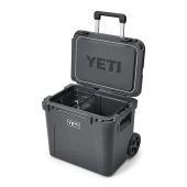 Yeti Roadie 60 wheeled cool box charcoal open