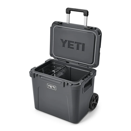 Yeti Roadie 60 wheeled cool box charcoal open