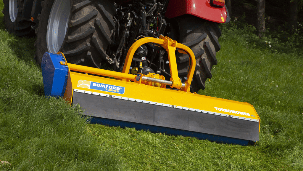 Bomford Turner flail mower in action