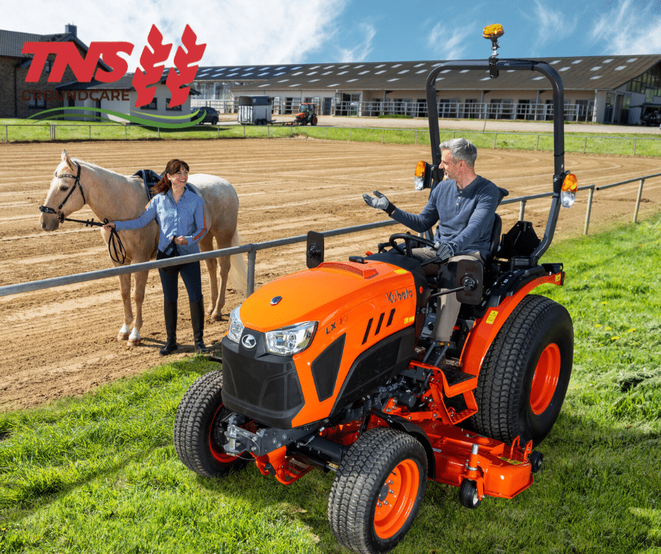 Kubota LX compact tractor at an equestrian centre