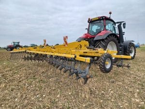 Claydon terrastar cultivator and Valtra tractor