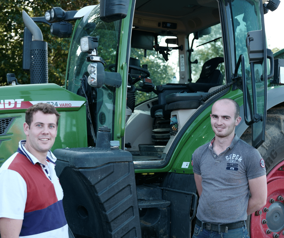 Harry is pictured (left) with another of the tractor’s operators, Diarmuid O’Neill