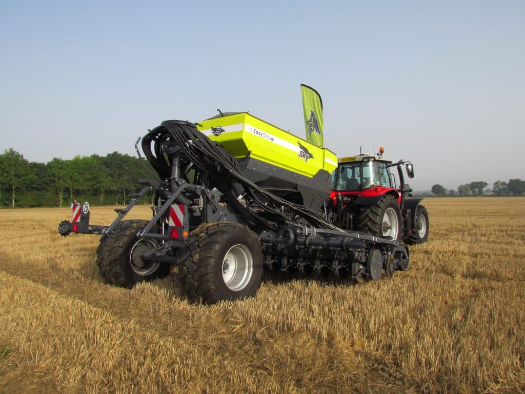 Sky Agriculture drill with Massey Ferguson tractor