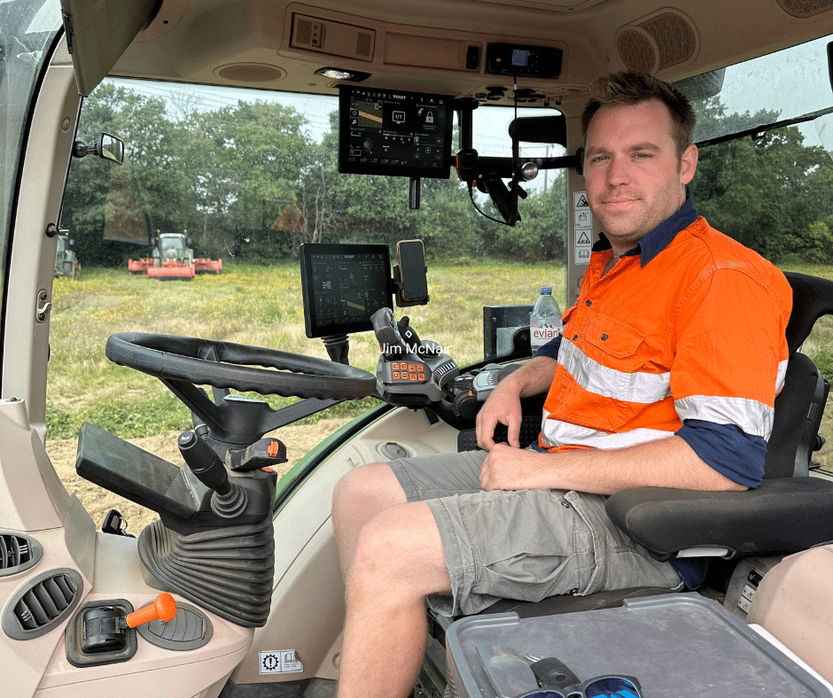 Essex-based farmer and contractor, Jim McNair in his Fendt 724 tractor