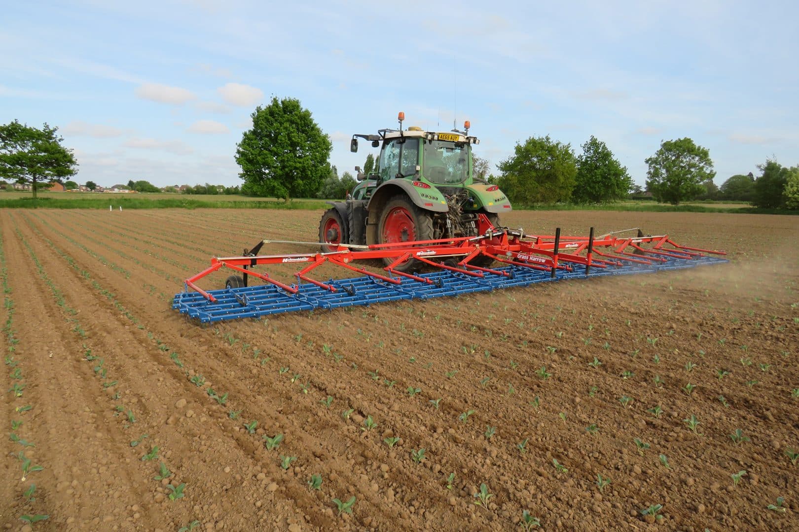 OPICO mechanical weeding machine in a field