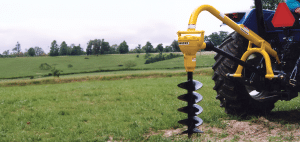 Opico post hole digger on a farm