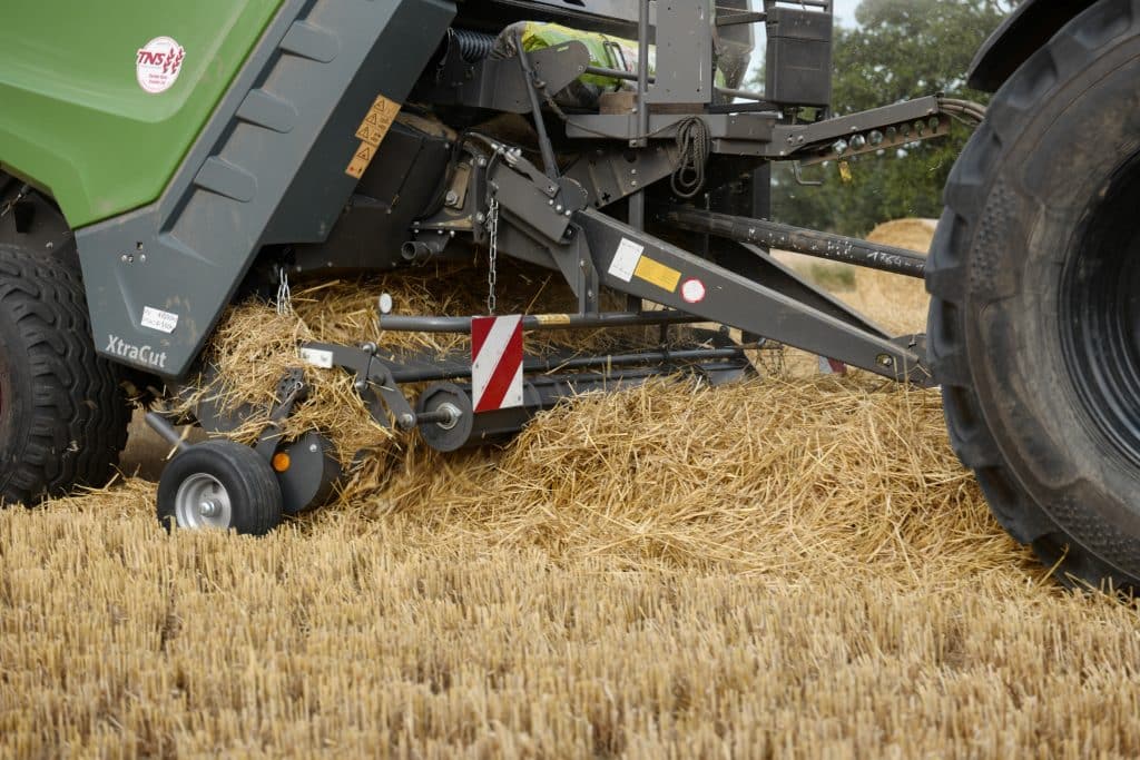 The 2.4m pick-up with an effective crop roller copes well with large, lumpy swaths.